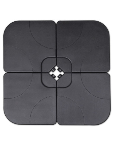 Ombrellone in Alluminio con Base Portatile Bianco