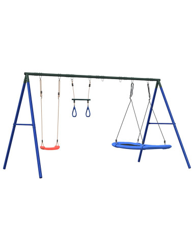 Set Gioco da Esterno con Altalena Trapezio e Altalena Nido