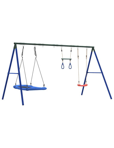 Set Gioco da Esterno con Altalena Trapezio e Altalena Nido