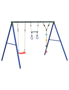 Set Gioco da Esterno con Altalena Trapezio e Altalena a Disco