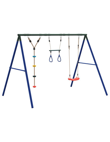 Set Gioco da Esterno con Altalena Trapezio e Altalena a Disco