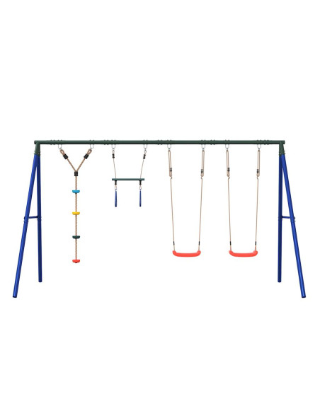 Set Gioco da Esterno con Altalene Trapezio e Altalena a Disco
