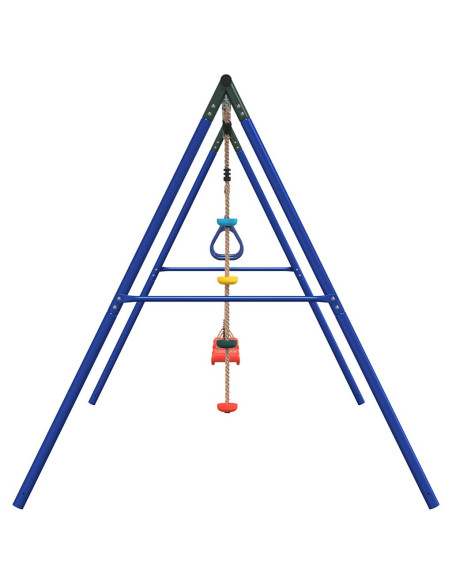 Set Gioco da Esterno con Altalene Trapezio e Altalena a Disco