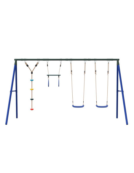 Set Gioco da Esterno con Altalene Trapezio e Altalena a Disco
