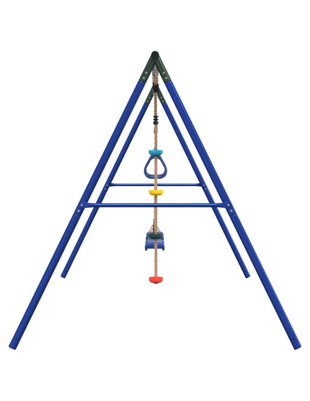 Set Gioco da Esterno con Altalene Trapezio e Altalena a Disco