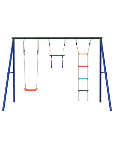 Set Gioco da Esterno con Altalena,Trapezio e Scala 2