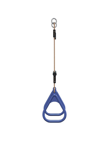 Barra Trapezio con Anelli per Bambini Blu e Verde in Acciaio