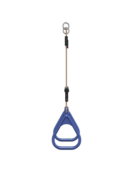 Barra Trapezio con Anelli per Bambini Blu e Verde in Acciaio