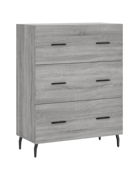 Credenza Grigio Sonoma 69,5x34x180 cm in Legno Multistrato