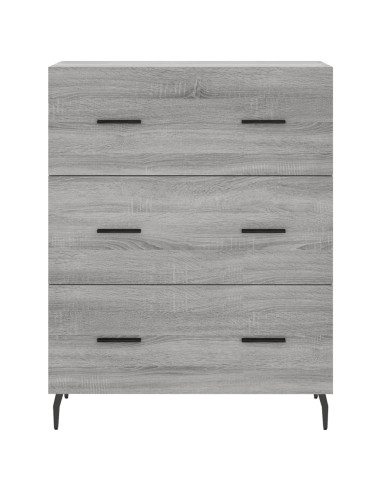 Credenza Grigio Sonoma 69,5x34x180 cm in Legno Multistrato