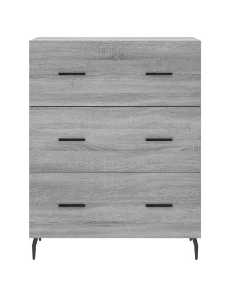 Credenza Grigio Sonoma 69,5x34x180 cm in Legno Multistrato