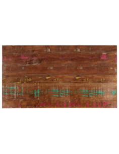 Piano Tavolo 120x70x2,5 cm Rettangolare in Massello di Recupero