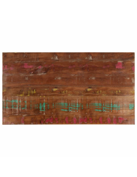 Piano Tavolo 120x70x2,5 cm Rettangolare in Massello di Recupero