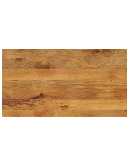 Piano per Tavolo 120x50x3,8cm Rettangolare Legno Massello Mango