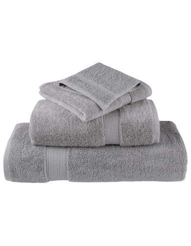 Asciugamani da Doccia 10 pz Grigi 70x140 cm 600gsm 100% Cotone