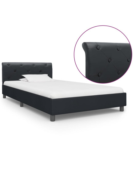Giroletto Nero in Similpelle 90x200 cm