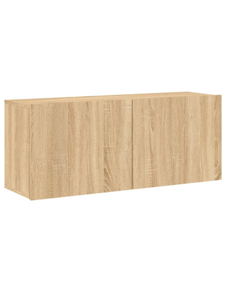 Mobili TV a Muro 5pz Rovere Sonoma in Legno Multistrato