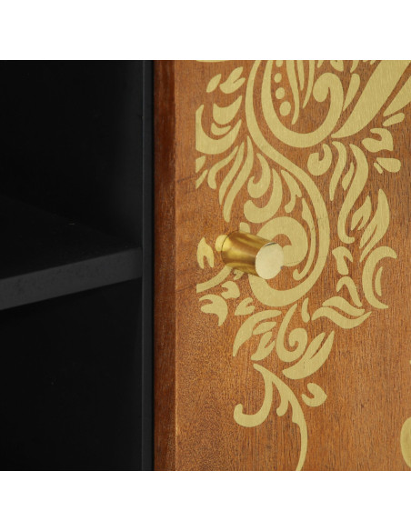 Cabinet e scaffali porta-media  Marrone miele Legno massello di mango