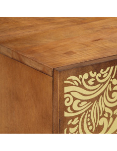 Mobile TV con lo scaffale Marrone miele 105 x 33 x 46 cm 2