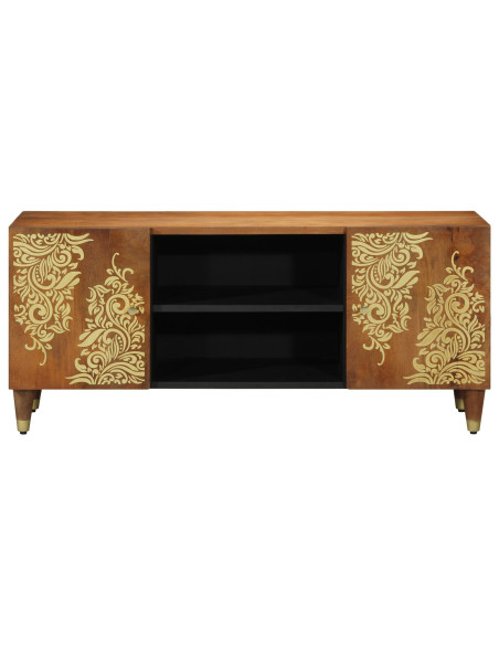 Cabinet e scaffali porta-media  Marrone miele Legno massello di mango