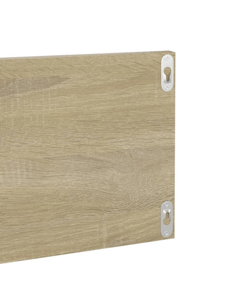 Mensole a Muro 2pz Rovere Sonoma 80x11,5x18cm Legno Multistrato