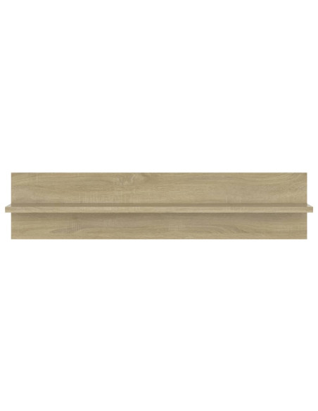 Mensole a Muro 2pz Rovere Sonoma 80x11,5x18cm Legno Multistrato