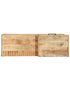 panchina con cassetto Marrone 110 x 35 x 50 cm Mango Grezzo 2