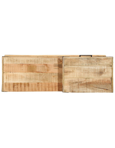 panchina con cassetto Marrone 110 x 35 x 50 cm Mango Grezzo