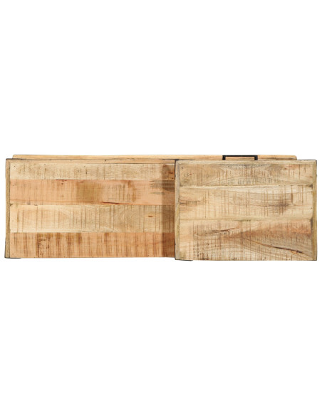 panchina con cassetto Marrone 110 x 35 x 50 cm Mango Grezzo