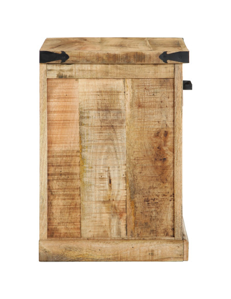 Panchina da scarpe  110x35x50 cm in legno massello di mango grezzo