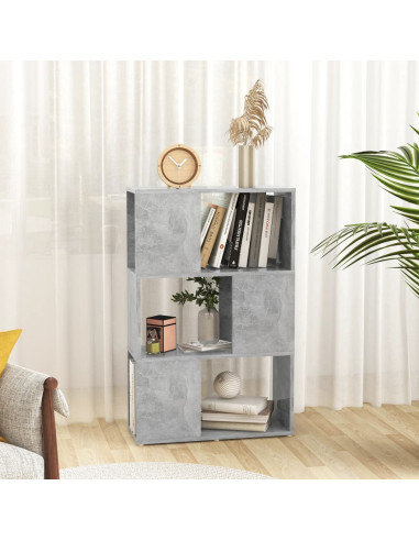 Libreria/Divisorio Grigio Cemento 60x24x94 cm in Truciolato