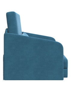 Divano letto Blu 65 x 80 x 83 cm Velluto 2