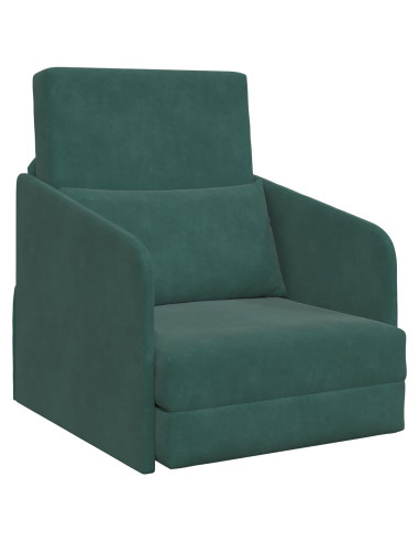 Divano letto Verde Scuro 65 x 80 x 83 cm Velluto
