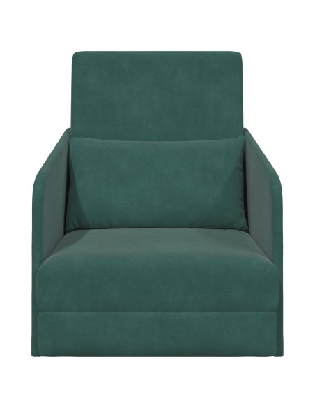 Divano Letto  2-in-1 Verde Scuro 65x80x83 cm Velluto
