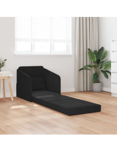 Divano letto Nero 65 x 80 x 83 cm Velluto 2