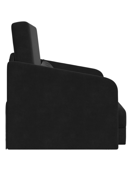 Divano Letto a Terra 2-in-1 Nero 65x80x83 cm in Velluto