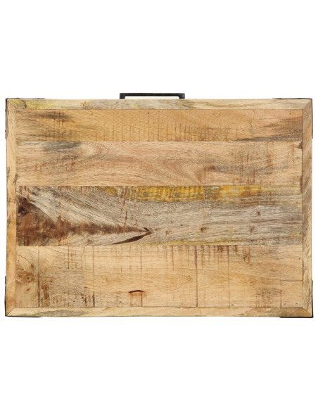 Carrello da Cucina  55x40x80 cm in Legno Massello Rustico di Mango