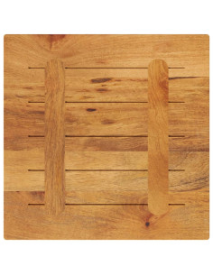 Piano Tavolo 60x60x2,5 cm Quadrato Legno Massello di Acacia