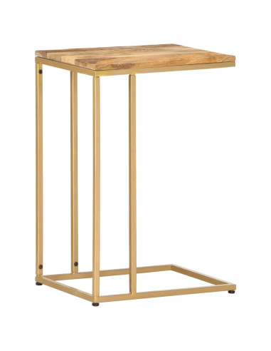 Tavolino di Servizio 35x45x65 cm in Legno Massello di Mango