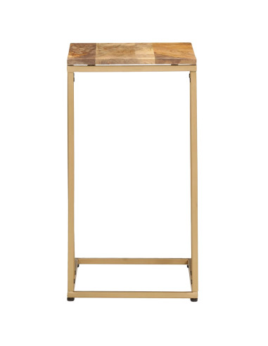Tavolino di Servizio 35x45x65 cm in Legno Massello di Mango