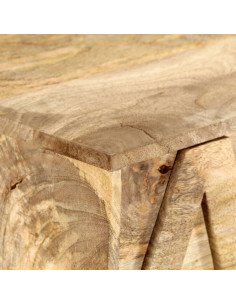 Mobile Alfabeto 6 Cassetti 120x35x79 cm in Legno Massello Mango 2