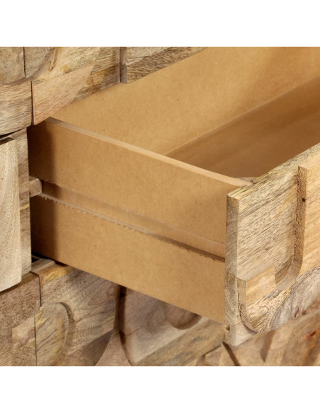 Mobile Alfabeto 6 Cassetti 120x35x79 cm in Legno Massello Mango