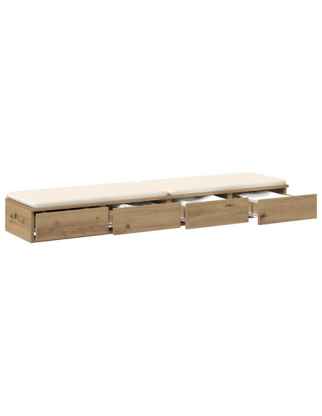 Comodino Rovere Artigianale Legno 150 x 36.5 x 16.5 cm Comodino