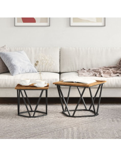 Set tavolini 2 pcs legno di recupero 2