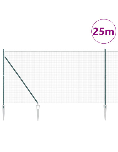 Palo della recinzione Verde 25 x 1,5 m (19 x 19 mm rete)