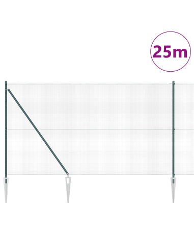 Palo della recinzione Verde 25 x 1,6 m (rete 16 x 16 mm)