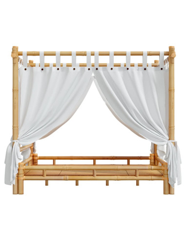 Letto a Baldacchino 140x200 cm in Bambù