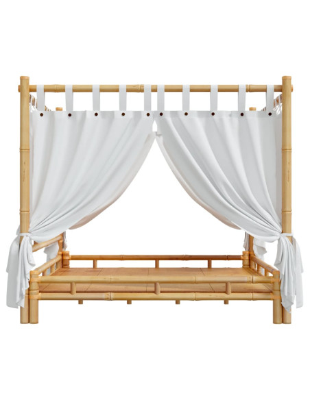 Letto a Baldacchino 200x200 cm in Bambù