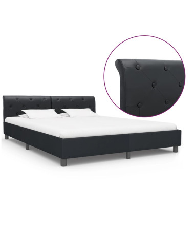 Giroletto Nero in Similpelle 160x200 cm