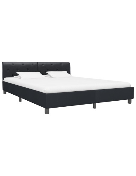Giroletto Nero in Similpelle 160x200 cm